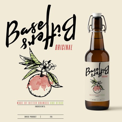 Bottle label for the bitter Mixer